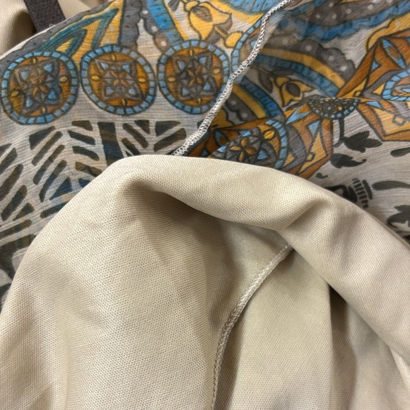 Elegant Y2K Paisley Print Women's Top size 18 Bohemian Fairy Beaded - Picture 7 of 7